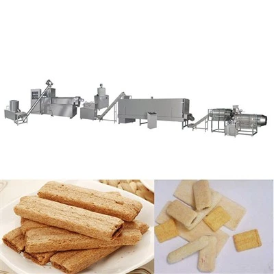 Línea de procesamiento de snacks con relleno central